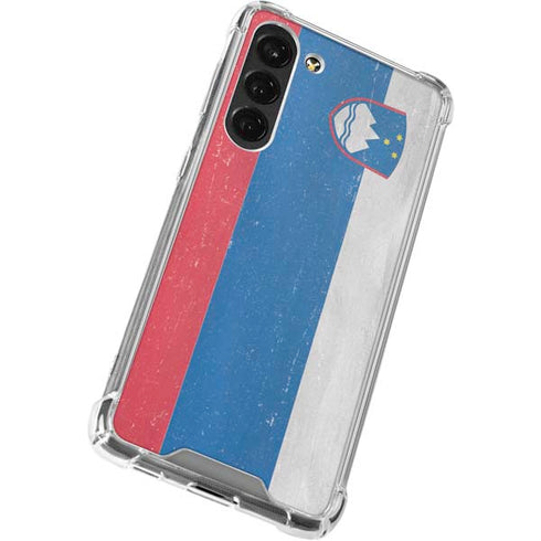 Slovenia Flag Distressed Galaxy S23 Plus Clear Case